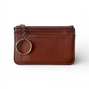 Vintage Coach British Tan Mini Skinny Case Wallet Keychain 6902